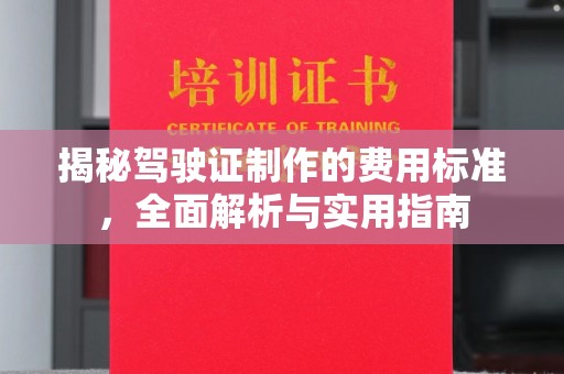 平阳揭秘驾驶证制作的费用标准，全面解析与实用指南