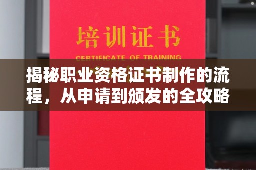 平阳揭秘职业资格证书制作的流程，从申请到颁发的全攻略