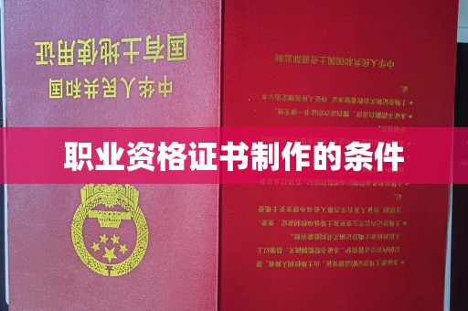 平阳职业资格证书制作的条件