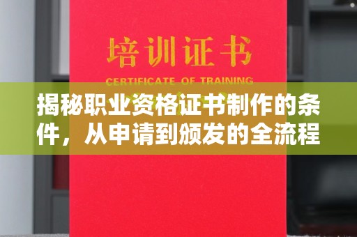 平阳揭秘职业资格证书制作的条件，从申请到颁发的全流程解析