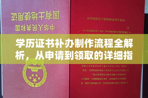 平阳学历证书补办制作流程全解析，从申请到领取的详细指南