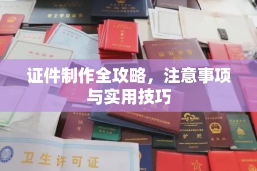 平阳证件制作全攻略，注意事项与实用技巧